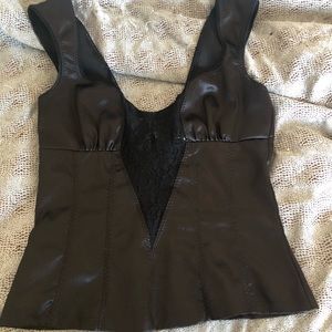 Dolce & Gabanna black satin bustier top